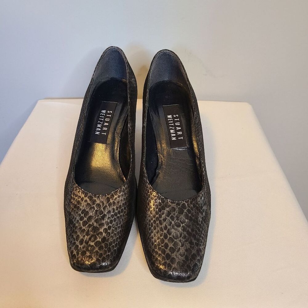 Vintage Stuart Weitzman Shoe Size 7 Block Heel Sq… - image 2